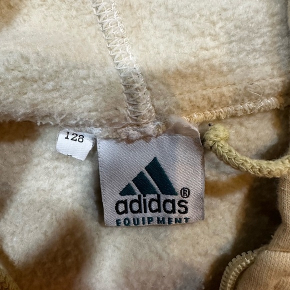 Adidas Equipment Kid's Youth Vintage Yellow Full Zip Hooded Jacket Size 7-8 Year - Picture 5 of 7